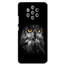Чохли з принтом СОВИ для Nokia 9 (Сова на чорному)