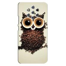 Чохли з принтом СОВИ для Nokia 9 (Сова з зерен кави)