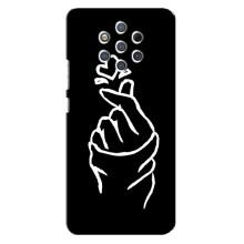 Чохол (Знак сердечка) для Nokia 9 (Сердечко на чорному)