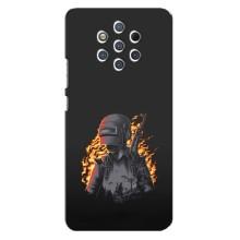 Чохол з картинкою "Герой Pubg" на Nokia 9 (В полум'ї)