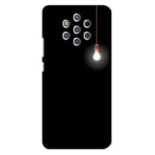 Чохол з картинками на чорному фоні для Nokia 9 (Лампочка)