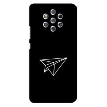 Чохол з картинками на чорному фоні для Nokia 9 (Літак)