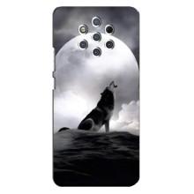 Чохол з Вовком на Nokia 9 (Вовк і місяць)