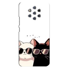 Чохол з малюнком кіт на Nokia 9 (Коти в окулярах)