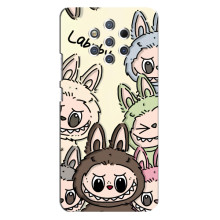 Чехол с Лабубу на Nokia 9 (Коллаж Лабубу)