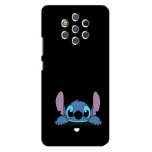 Чехол с принтом Стич на Nokia 9 (Стич на черном)