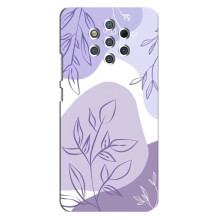 Силиконовый чехол с принтом в цветах на Nokia 9 – Фиолетовый дизайн