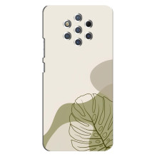 Силиконовый чехол с принтом в цветах на Nokia 9 – Монстера зелёная