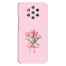 Чохол з розовим принтом для Nokia 9 (Букет квітів)