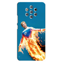 Чехол с принтом Фантастическая четверка для Nokia 9 – Человек-Факел
