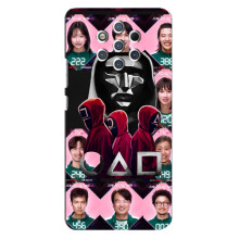 Чехол Гра в кальмара для Nokia 9 – Персонажи игры кальмара