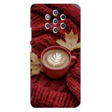 Чехол с уникальным дизайном «Осень с кофе» для Nokia 9 – Кофе на пледе