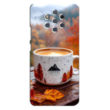 Чехол с уникальным дизайном «Осень с кофе» для Nokia 9 – Кофе на природе
