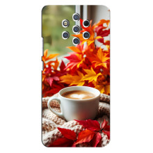 Чехол с уникальным дизайном «Осень с кофе» для Nokia 9