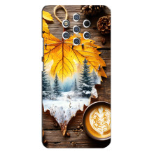Чехол с уникальным дизайном «Осень с кофе» для Nokia 9 – Осенне-зимнее кофе