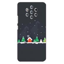 Силіконовий бампер на різдво для Nokia 9 (Місто зимове)