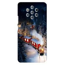 Силіконовий бампер на різдво для Nokia 9 (Потяг)
