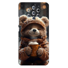 Друкований чохол 'Звірята з кавою' для Nokia 9 – Мішка з кавою