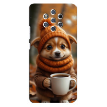 Друкований чохол 'Звірята з кавою' для Nokia 9 – Песик з кавою