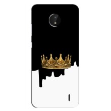 Чехол (Корона на чёрном фоне) для Нокиа С10 – Золотая корона