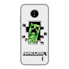 Чехол Майнкрафт на Nokia C10 (AlphaPrint) Minecraft (крипер Майнкрафт)