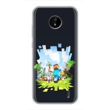 Чехол Майнкрафт на Nokia C10 (AlphaPrint) Minecraft (персонажи Minecraft)