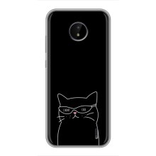 Чохол з малюнком кіт на Nokia C10 (Байдужий кіт)