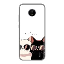 Чохол з малюнком кіт на Nokia C10 (Коти в окулярах)