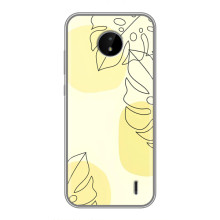 Силиконовый чехол с принтом в цветах на Nokia C10