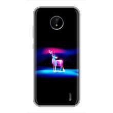Силиконовый бампер с картинкой животных для Nokia C10 (Яркий олень)