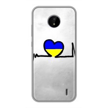 Силиконовый Чехол на Nokia C10 (Я-Украина) (Украинская кардиограмма)