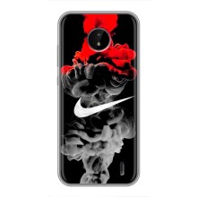 Силиконовый Чехол на Nokia C20 Plus с картинкой Nike (Nike дым)