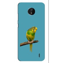 Силиконовый чехол с птичкой на Nokia C20 Plus – Попугайчик
