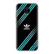 Чехлы Адидас для Nokia C20 (AlphaPrint) (Адидас с полосами)