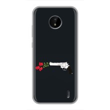 Чехлы (ART) Цветы на Nokia C20 (VPrint) (Неожиданные цветы)