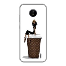 Чехлы Луи Витон для Nokia C20 (AlphaPrint - LOUIS VUITTON) (кофе LOUIS VUITTON)