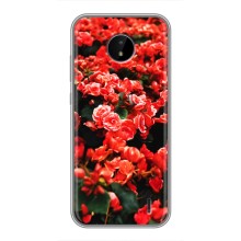 Чехлы с Цветами для Nokia C20 (VPrint) (Цветы красные)