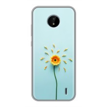 Чехлы с Цветами для Nokia C20 (VPrint) (Желтый цветок)
