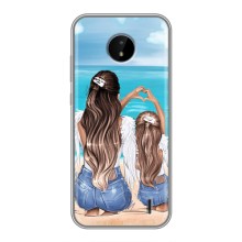 Чехол с печатью для Nokia C20 - (Мама с ребенком) (AlphaPrint) (Мама с доченькой)