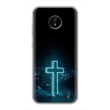 Чехол для Nokia C20 (AlphaPrint) - (Христианские) (Крест и город)