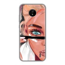 Чехол с печатью для Nokia C20 - (Мода) (AlphaPrint) (Макияж)