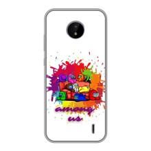 Чехол Амонг Ас для Nokia C20 (AlphaPrint) (Яркий АмонгАс)