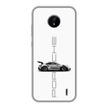 Чехол с авто Порше для Nokia C20 – белый Порше