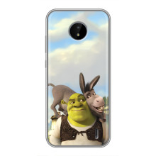 Чехол с мультфильмом Шрек на Nokia C20 – Шрек и осел