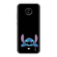 Чохол з принтом Стіч на Nokia C20 (Стіч на чорному)