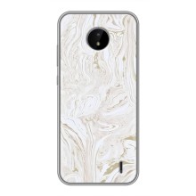 Мраморный чехол на Nokia C20 (VPrint) (Белый мрамор)