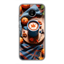 Чехол с уникальным дизайном «Осень с кофе» для Nokia C20 – Кофе и тыквы