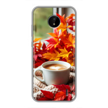 Чехол с уникальным дизайном «Осень с кофе» для Nokia C20