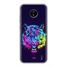 Силіконовий бампер з картинкою звірів для Nokia C20 (Тигр-Арт)