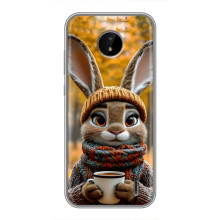Друкований чохол 'Звірята з кавою' для Nokia C20 – Зайчик з кавою